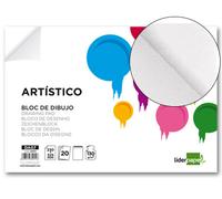 Bloc de dibujo en folio encolado Verona 20F blanco crema