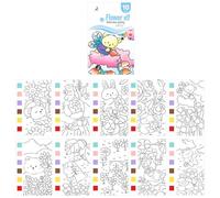 Bloc de dibujo portátil para pequeños artistas con tiras de pintura y múltiples plantillas de diseño para fomentar la exploración artística para niños, libro de pintura con tarjetas de acuarela