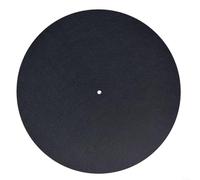 Bloc de discos para fonógrafo y CD, material de fieltro antideslizante para proteger coleccionables, diseño de impresión digital para mejorar tu configuración de música (295 cm, negro)