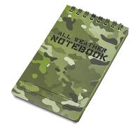 Bloc de escritura para todo tipo de clima, cuaderno en con tapa resistente, cuaderno de notas resistente al agua, 13 x 7,5 x 0,5 cm, cuaderno rígido para grabación de campo