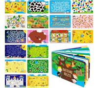 Bloc de juegos de laberintos borrables en seco, libro reutilizable y borrable con 30 laberintos, divertidos juegos de desafío mental, juguete educativo interesante y herramienta de aprendizaje