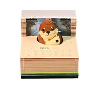 Bloc de notas 3D 2026-3D Animal - Calendario de escritorio con cubierta acrílica - para el hogar, oficina, escuela, dormitorio, guardería, vacaciones, viajes, , día de semana, inauguración de