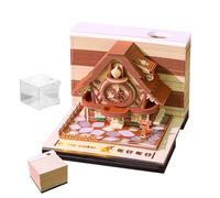 Bloc de notas 3D 2026 | Arte tallado en papel, con cubierta acrílica, suministros de escritura para viajes, dormitorios, dormitorios y guarderías | Se adapta a apartamentos, oficinas, escuela, fiestas