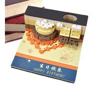 Bloc de notas 3D, bloc de notas adhesivo con patrón vintage, planificador de grabado, multiusos, diseño vintage, bloc de notas para oficina, Navidad, Pascua, escritorio