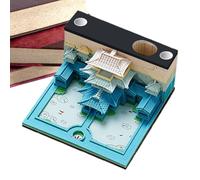 Bloc de notas 3D - Bloc de notas adhesivo - Cuaderno con motivos clásicos vintage para casa, oficina, escritorio, aula, educación femenina