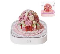 Bloc de notas 3D - Bloc de notas de escultura de papel rosa | Bloc de notas artístico 3D de 3.23 pulgadas | Bloc de notas decorativo para el día de San Valentín, lugar de trabajo, decoración del hogar