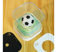 Bloc de notas 3D, calendario 2026 - Bloc de notas tallado con forma de fútbol con luz LED, mini calendario de escritorio extraíble 3D, para planificador de registros, rastreador de hábitos, marcador