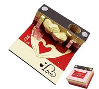 Bloc de notas 3D, escultura de papel, planificador de grabado clásico, bloc de notas multiusos para el hogar, oficinas, aula, escritorio, Navidad, Pascua