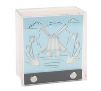 Bloc de notas 3D LDAUYZLING, decorativo, con forma de molino de viento de dibujos animados, escultura artística, bloc de notas 3D tallado en papel para el hogar, la escuela y la