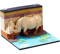 Bloc de notas 3D, notas adhesivas 3D, 168 hojas, bloc de notas de papel, bloc de notas artísticas 3D, divertidas y lindas blocs artísticos 3D, tallado de papel creativo, notas no pegajosas, bloc de