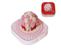 Bloc de notas 3D, papel de escritorio con diseño de rosas, escultura de bloc de notas, para decoración del hogar del día de San Valentín, Navidad, adultos, estudiantes, niños, festivales, vacaciones