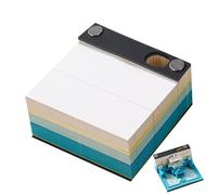 Bloc de notas 3D - Sticky Notes Pad, Creative Skulpture Memo Pad con portalápices | Notas de arquitectura 3D también para decoración de escritorio, notas artísticas de escritorio, notas para escuelas