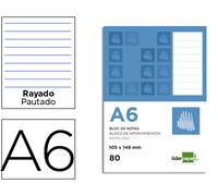 Bloc de notas A6 80F rayado
