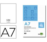 Bloc de notas A7 80F Liso