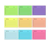 Bloc de notas adhesivas, 9 unidades, bloc de notas forrado, notas adhesivas coloridas, recordatorios en la puerta del refrigerador