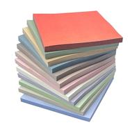 Bloc de notas adhesivas de 3 x 3 pulgadas, papel de notas de color en blanco, bloc de notas de bolsillo, escritura autoadhesiva, 50 hojas/colores neutros