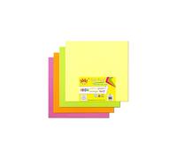 Bloc de notas adhesivas grande 4A de 11 x 11 pulgadas, tama o grande, amarillo ne n, naranja, rojo y verde, 30 hojas por bloc, paquete de 4 blocs