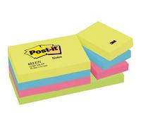 Bloc De Notas Adhesivas Quita Y Pon Post-it 38x51 Mm Neon Pack De 12 Blocs Surtido