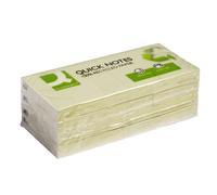 Q-CONNECT Bloc de notas adhesivas quita y pon 38x51 mm papel reciclado amarillo 100 hojas