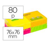 Bloc de notas adhesivas surtidas Q-Connect 75 X 75 mm
