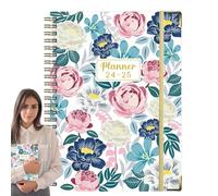 Bloc de notas 'agenda diaria, diario académico 2024-2025 | Planificador mensual y diario 2024-2025 - Bloc de notas 'agenda diaria, calendario de julio de 2024 a junio de 2025 para trabajo y org