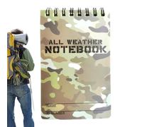 Bloc de notas , bloc de notas resistente a la intemperie, cubierta de PVC, diseño de camuflaje, bloc de notas de bolsillo