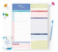 Bloc de notas con bloques de colores, 8.5 x 11 pulgadas, bloc de notas para el trabajo, la escuela, organizador de notas con texto en inglés "Do It Don't Quit"