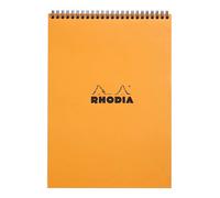 Bloc de notas con espiral Rhodia, tama o A4, rayas cuadradas, color naranja