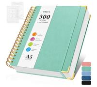 Bloc de notas, cuaderno A5 puntos, diario de puntos, cuaderno con 300 páginas, 120 g/m², tapa dura, encuadernación en espiral, para mujeres y hombres, cuaderno grande para trabajo, oficina, escuela