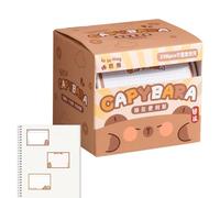 Bloc de notas de animales, hojas adhesivas Capybara, notas creativas, calcomanías de marcador de página, material de papel duradero, prácticas notas adhesivas extraíbles para planificadores