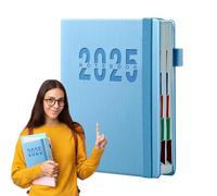 Bloc de notas de cosas para hacer, cuaderno de lista de tareas pendientes,Cuaderno planificador de 365 días de piel sintética - Cuaderno multiusos, cuaderno de cosas para hacer para empresas, plan men