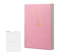 Bloc de notas de cuero grueso A4 para oficina y negocios, horizontal, con flores [A4/200]