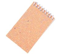 Bloc de notas de encuadernación de doble bobina, 20 hojas sin forro, cuaderno de bocetos pequeño con cubiertas de lentejuelas brillantes para escribir blocs de notas elegantes