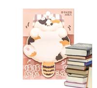 Bloc de notas de gato, bloc de notas de dibujos animados, bonito bloc de notas, fácil de publicar, calcomanías adhesivas divertidas para amigos, amantes de los gatos