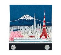 Bloc de notas de montaña - Cuaderno de escritorio 3D desmontable, calendario de tallado en papel, bloque de paisaje en capas | Decoración de adviento para estudiantes, niños, adultos, navidad, oficina