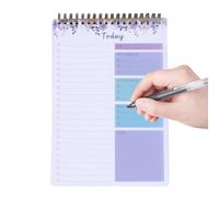 Bloc de notas de planificación diaria, 52 hojas de bloc de notas de cosas que hacer, listas de blocs de notas, bloc de notas de cosas para hacer, planificador para compras de vacaciones, organización