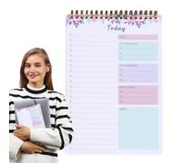 Bloc de notas de planificación diaria | 52 hojas de blocs de notas, listas de blocs de notas, bloc de notas de cosas que hacer, planificador para compras de vacaciones, organización