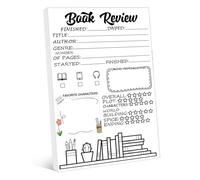 Bloc de notas de revisión de libros, diarios de lectura de 5 x 8 pulgadas para amantes de los libros y lectores, bloc de notas de lectura para que los lectores revisen y lean el rastreador