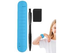 Bloc de notas de silicona para muñeca, pulsera de notas portátil con bolígrafo y borrador, banda organizadora impermeable para notas rápidas, recordatorio de tareas, seguimiento de fitness, lista