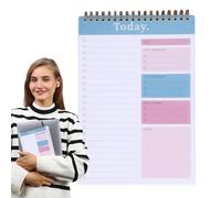 Bloc de notas de tareas, planificador diario, 52 hojas, lista de días, bloc de notas, bloc de notas para cosas que hacer, planificador de listas de tareas para compras de vacaciones, organismo