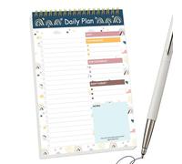 Bloc de notas del planificador diario, Bloc de notas de la lista diaria de tareas pendientes, Organizador del planificador de citas, Bloc de notas diario con lista de tareas pendientes, cuaderno plani