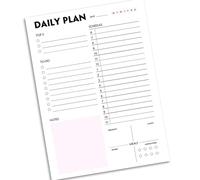 Bloc de notas diario con 60 hojas para entrenamiento, lectura, programación de comidas, planificación de regreso a clases