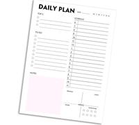 Bloc de notas diario con 60 hojas para entrenamiento, lectura, programación de comidas, planificación, libro colorido, seguimiento, blocs de notas