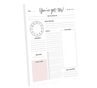 Bloc de notas diario con 60 hojas para entrenamiento, lectura, programación de comidas, planificación, libro colorido, seguimiento, blocs de notas