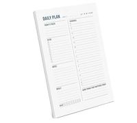 Bloc de notas diario con 60 hojas para entrenamiento, lectura, programación de comidas, planificación, libro colorido, seguimiento, blocs de notas