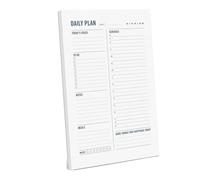 Bloc de notas diario con 60 hojas para entrenamiento, lectura, programación de comidas, planificación, libro de revisión, blocs de notas para lectores
