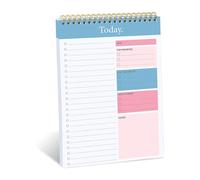 Bloc de notas diario de encuadernación de doble bobina, 100 páginas rayadas, planificador semanal de comidas, cuaderno de papel de escritura para hombres, estudiantes, diario