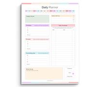 Bloc de notas diario para adultos neurodivergentes para TDAH, planificador diario de productividad, almohadilla de escritorio y gestión de tareas para mantenerse organizado y concentrado, A4 colorido