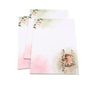 Bloc de notas DIN A5, 25 hojas, 2 unidades, papel de notas a cuadros, bloc de notas, bloc de notas, ilustrado, diseño de flores, escuela, oficina, vida cotidiana, oficina en casa, proyectos, bricolaje