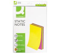 Bloc de notas electrostaticas quita y pon q-connect 210x297mm 100 hojas 5 colores fluorescentes - KF14525